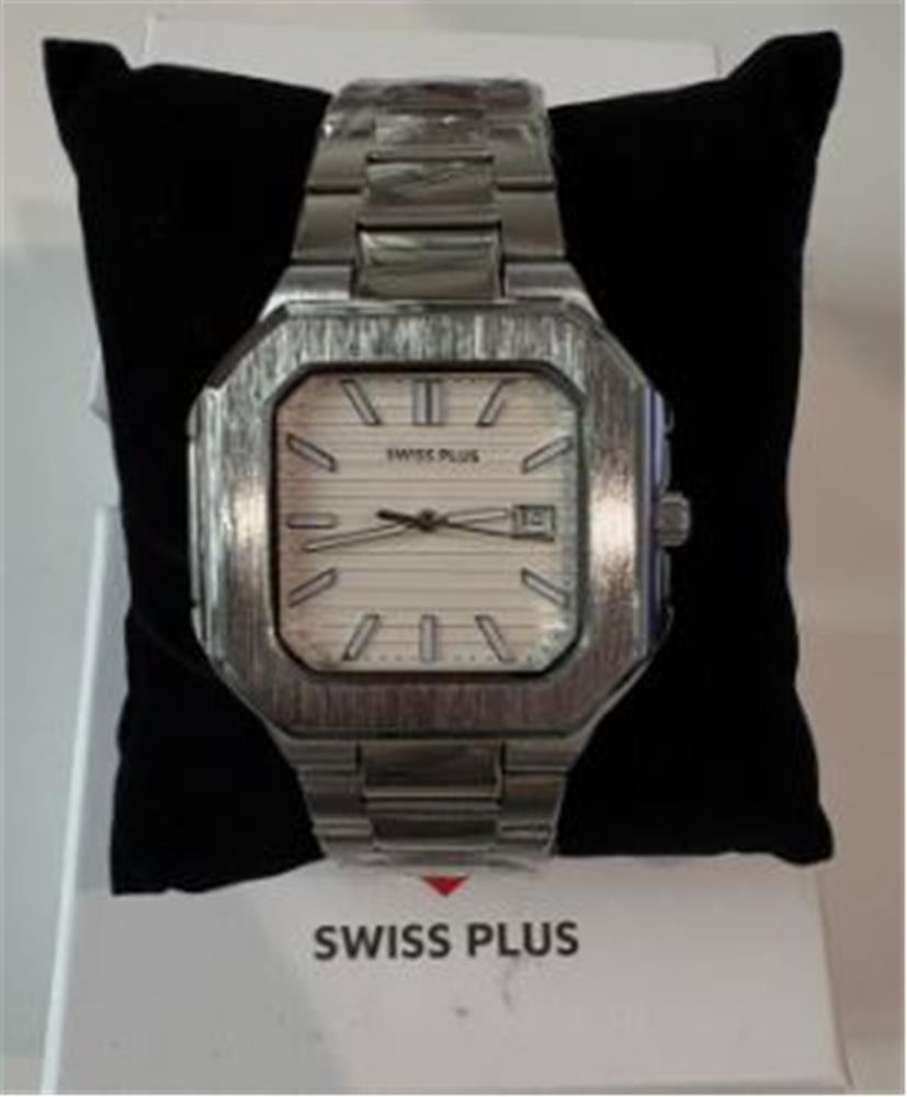 Swiss Plus Man Watch Premium Seri Model-8 Rs23146 White-Silver