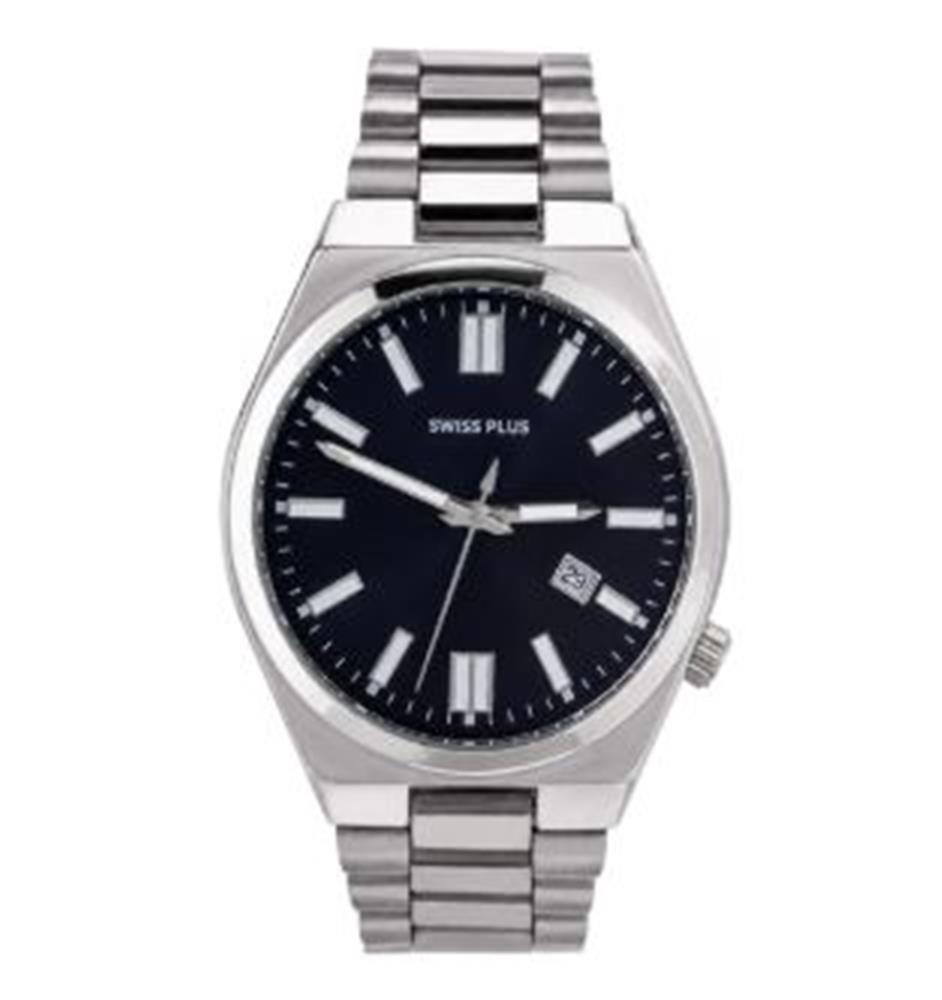 Swiss Plus Man Watch Basic Seri Model-1 St3533Ags Black-Silver
