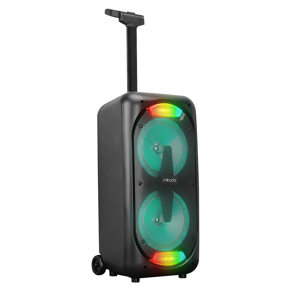 Mikado Md-801Kp 30W Bluetooth-Usb-Tf-Fm-Led Işıklı Kablolusuz Mikrofonlu Toplantı-Parti Hoparlörü
