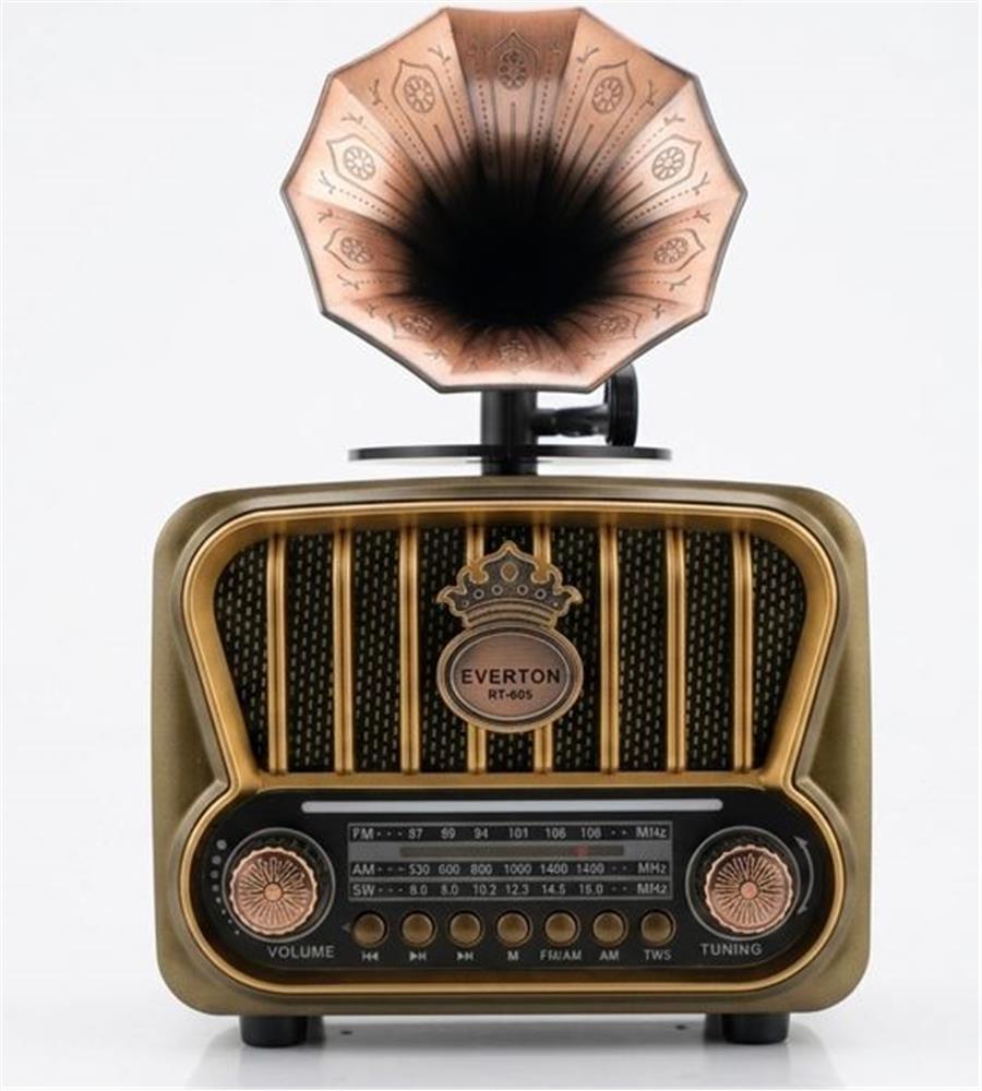 Everton Rt-605 Şarjlı,  Nostaljik Radyo( Bluetooth-Usb-Sd-Fm)