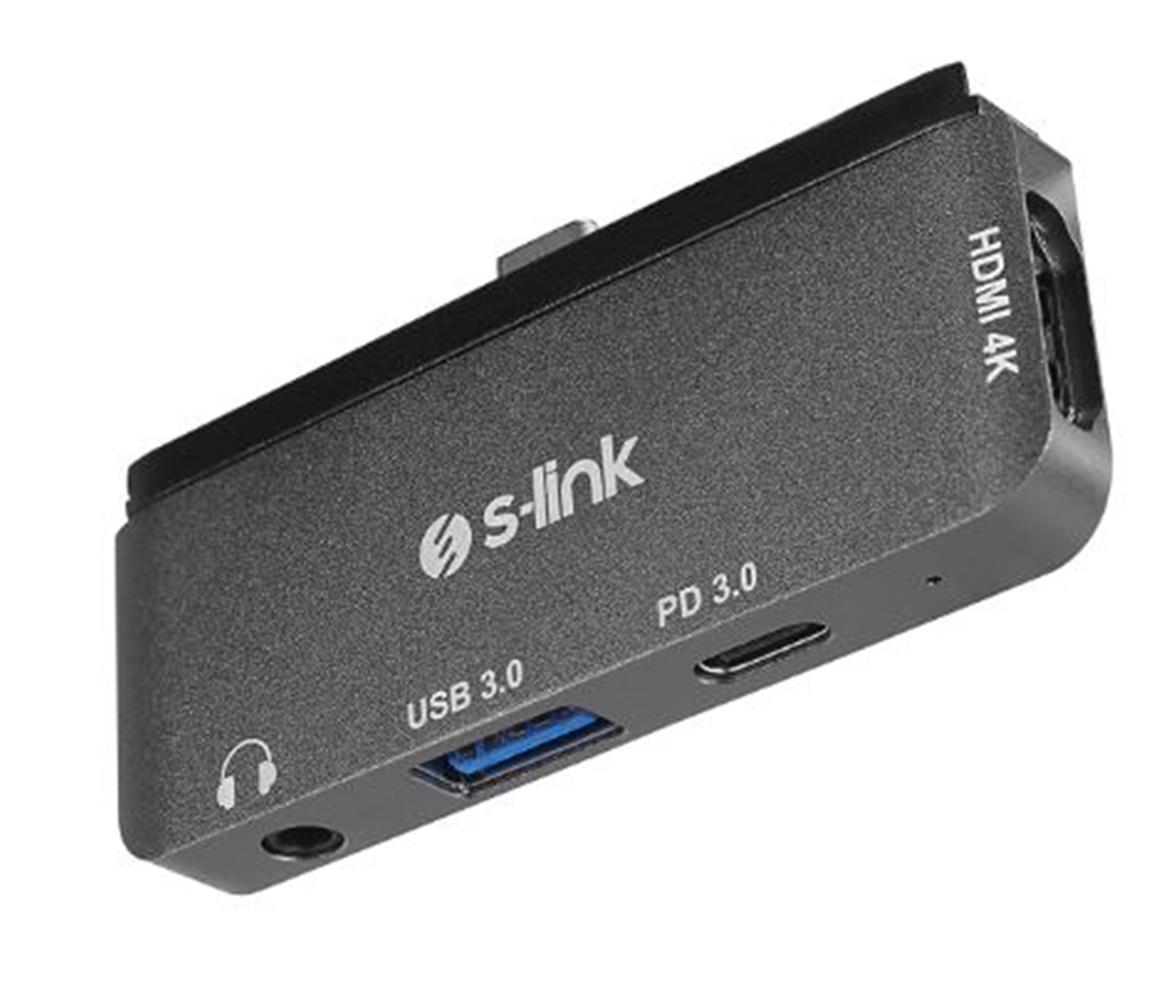 S-Link Swv-Usbc035 Type-C To Hdmı + Pd + Usb 3.0 3.5Mm Aux Port Çevirici Adaptör