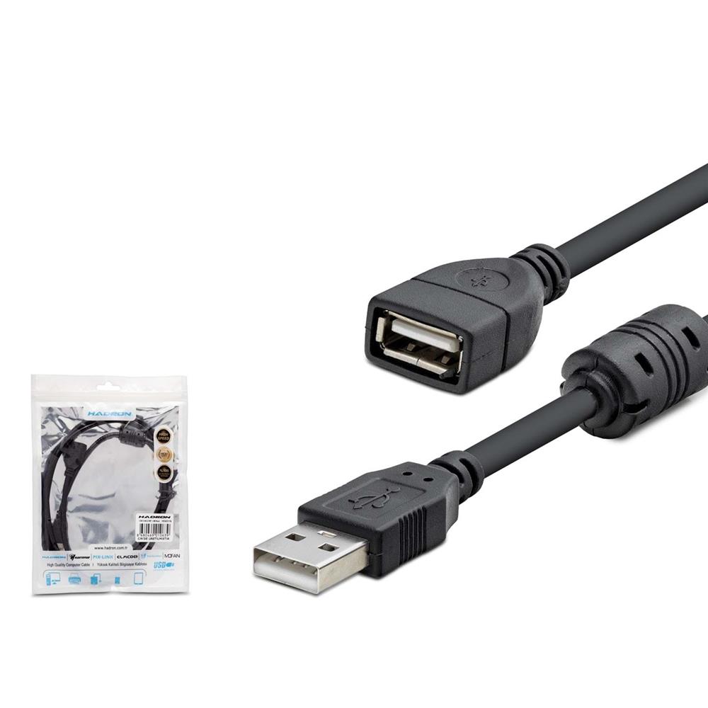 Hadron Hdx7533 Usb Uzatma Kablosu 1.5Mt - Siyah