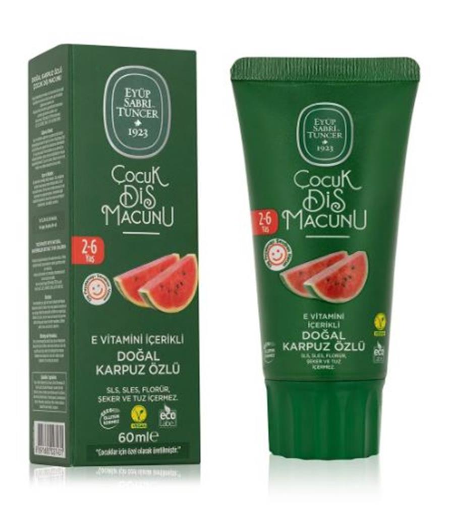 Eyüp Sabri Tuncer Doğal Karpuz Özlü 2-6 Yaş Çocuk Diş Macunu 60 Ml