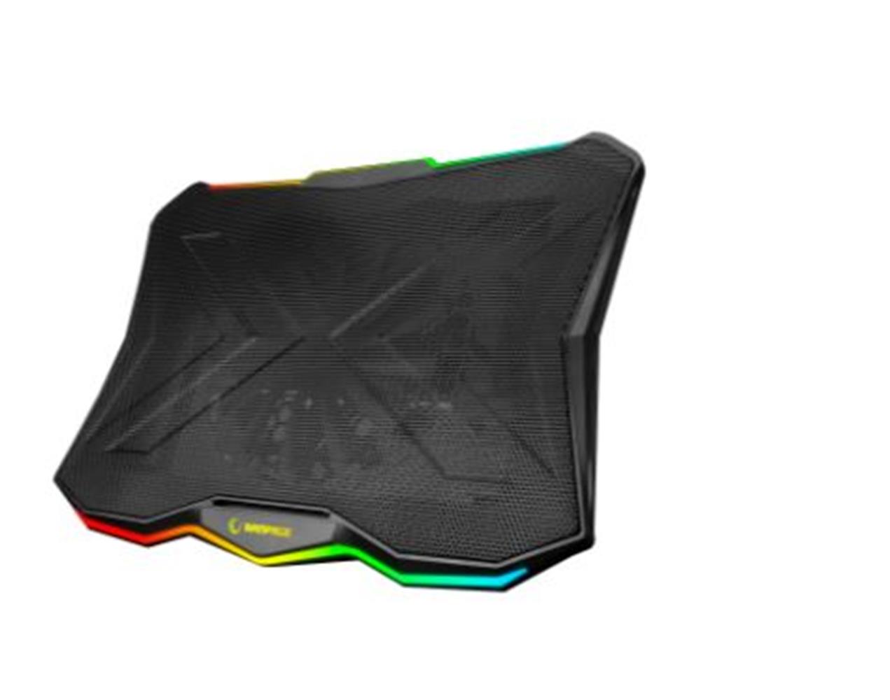 Rampage Ad-Rc8 Showy Siyah 180Mm Fan 15-17 Rgb Işıklı Notebook Soğutucu Stand