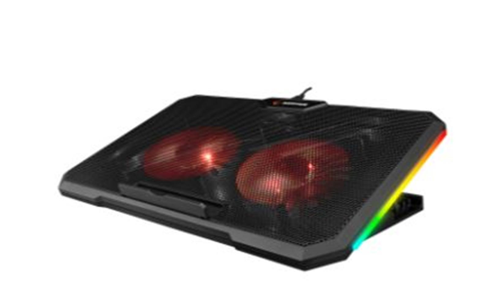 Addison Rampage Ad-Rc12 Claw Siyah 2 Fan 2 Usb Rgb Işıklı 15"-17" Notebook Soğutucu Stand