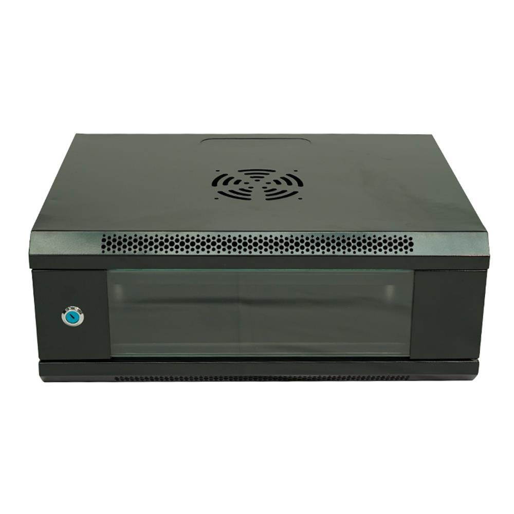 Racksan Ml-6404S 4U Duvar Tipi Kabinet (200-530-400) Raf+Fan+Priz