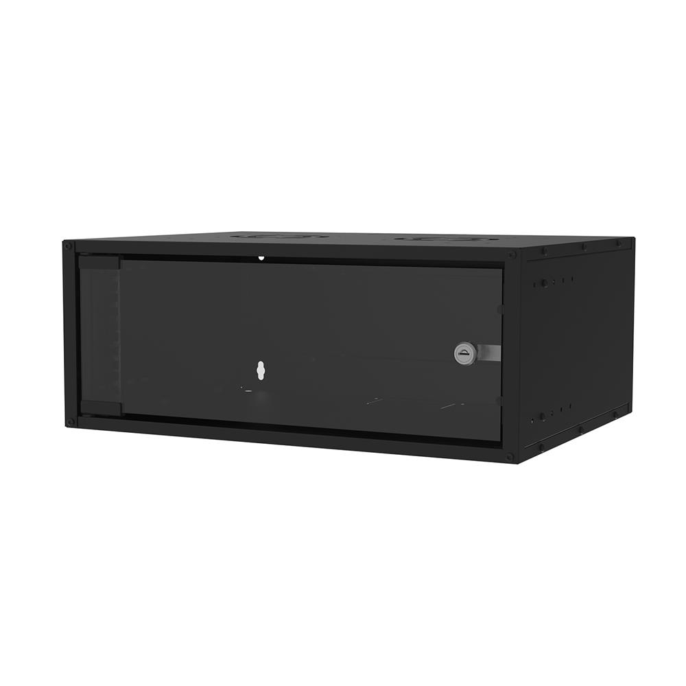 S-Link Sl-U4 Yeni Nesil 4U Soho Rack Kabin W 530Mm D 400Mm Siyah
