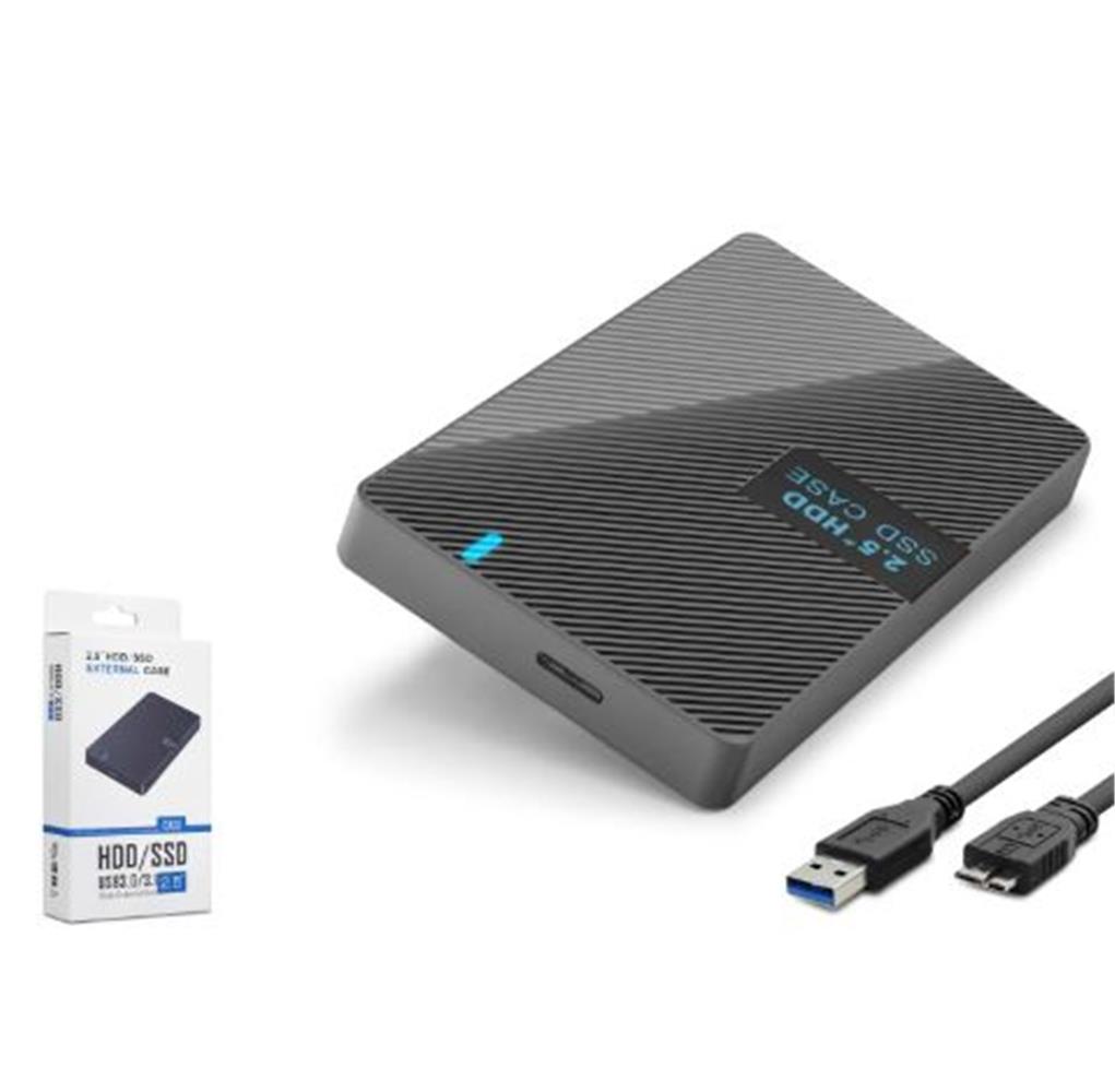Hadron Hdx1793 2.5 İnç Sata Hdd-Ssd Harici Disk Kutusu Usb 3.0 Type-C - Siyah