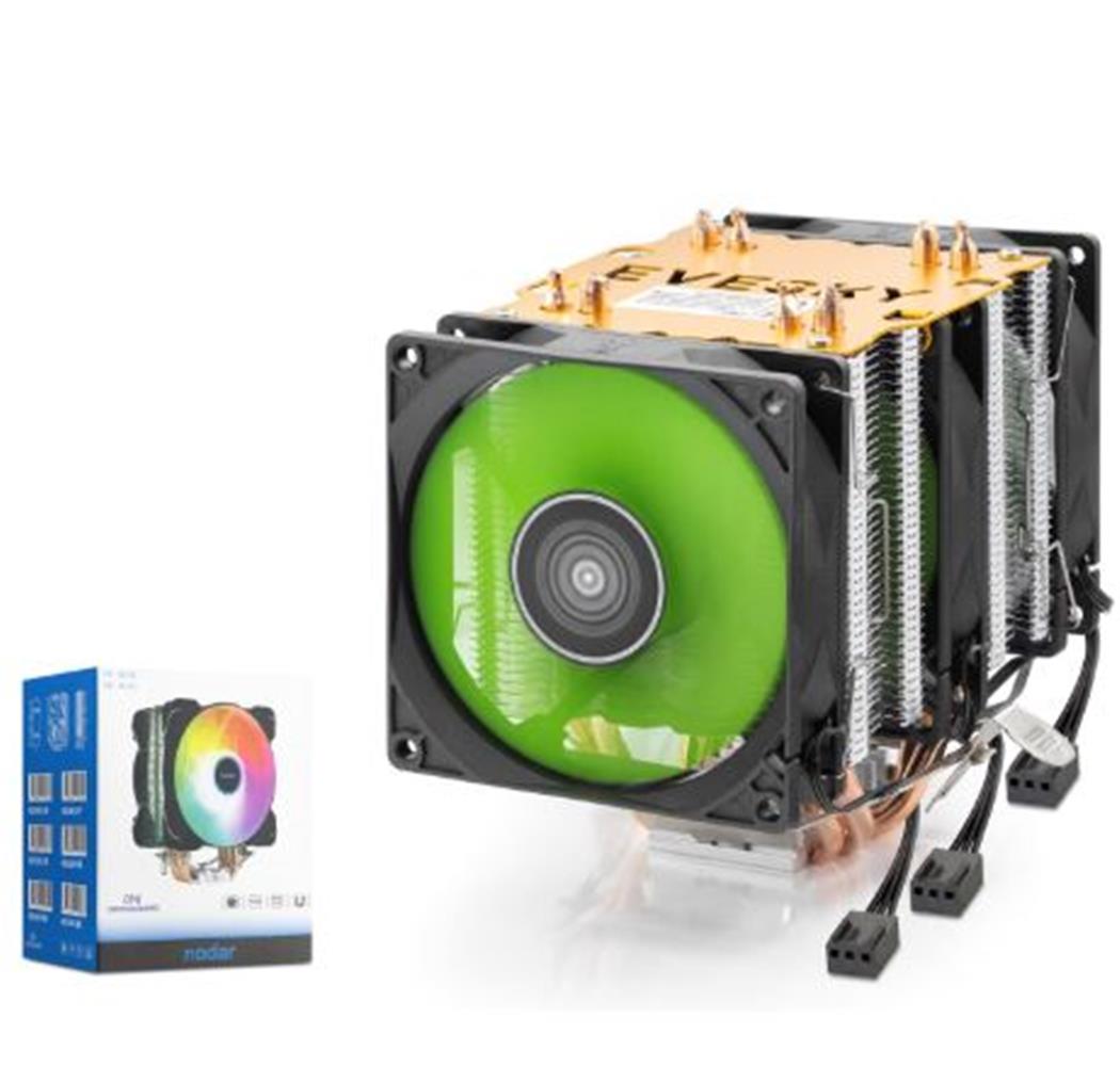Nodar Nd2605 Cpu Kule Tipi İşlemci Soğutucu Üç Fanlı 90 Mm Siyah