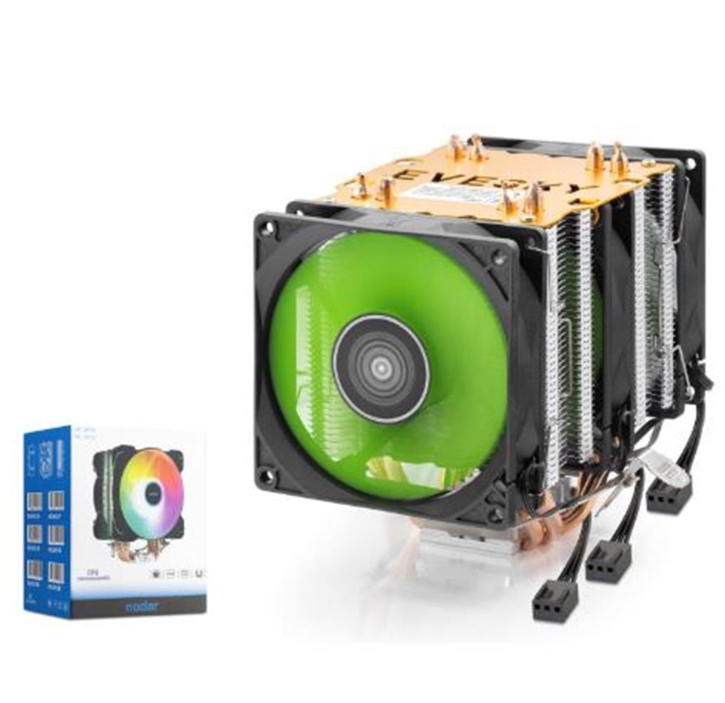 Nodar Nd2603 Cpu Kule Tipi İşlemci Soğutucu Üç Fanlı 90 Mm Siyah