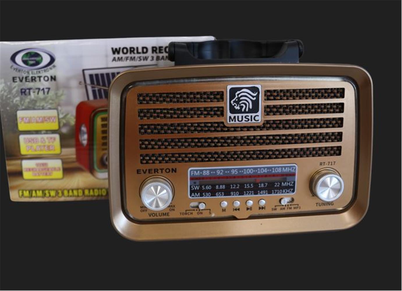 Everton Rt-717  Bluetooth-Usb-Sd-Aux-Tf Nostaljik Radyo