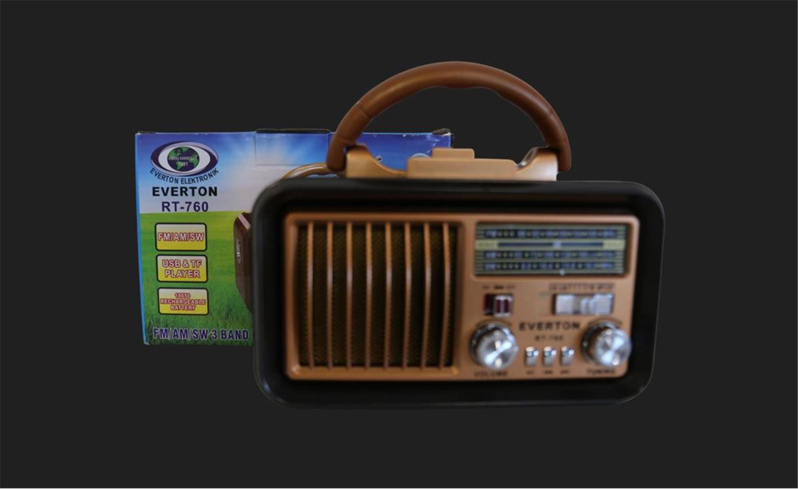Everton Rt-760  Bluetooth-Usb-Sd-Aux-Tf Nostaljik Radyo