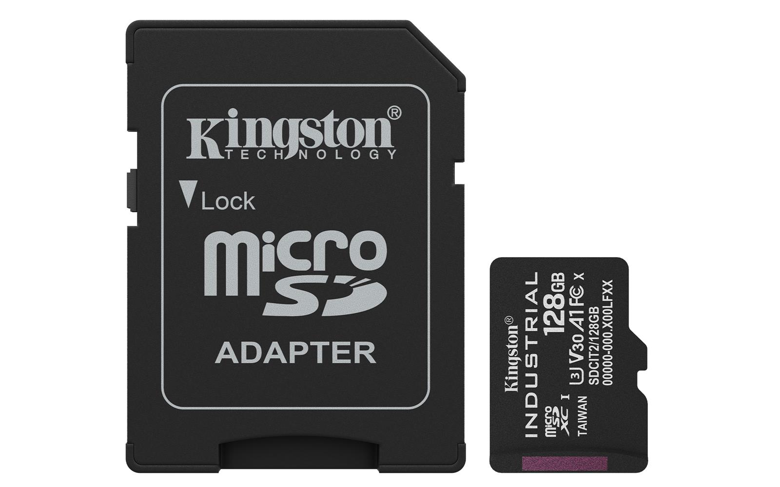 Kingston Sdcıt2-128Gb 128Gb Microsdxc Industrial C10 A1 Pslc Card + Sd Adapter Hafıza Kartı