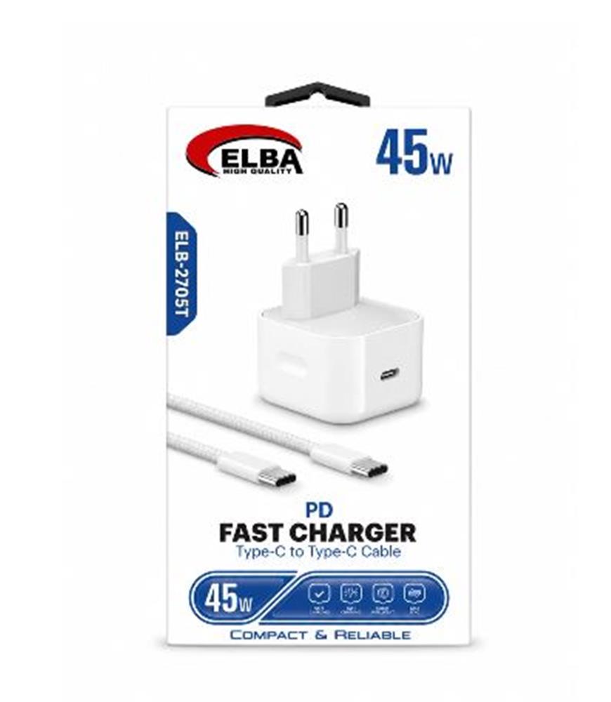 Elba Elb-2705T 45W Beyaz Type- C To Type-C İos Set