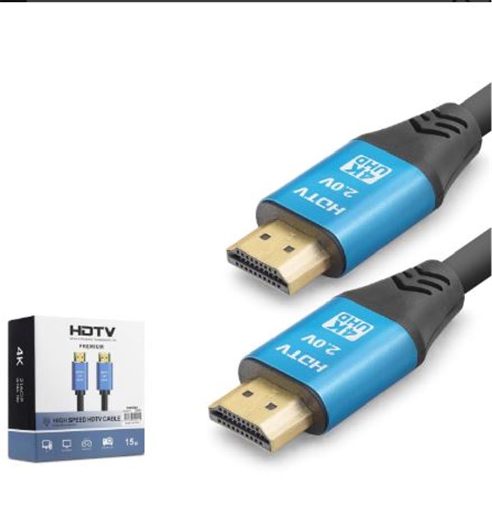 Nodar Nd4054 Hdmı 2.0 Kablo 4K 60 Hz Od 8.0 Mm 15 M Siyah Mavi