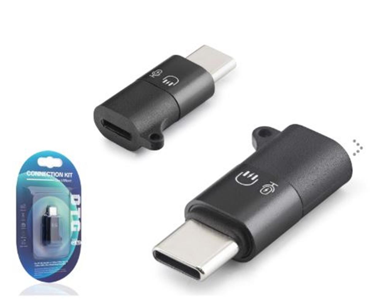 Hadron Hdx1085 Type-C Lightning Kulaklık Mikrofon Ses Adaptörü Siyah