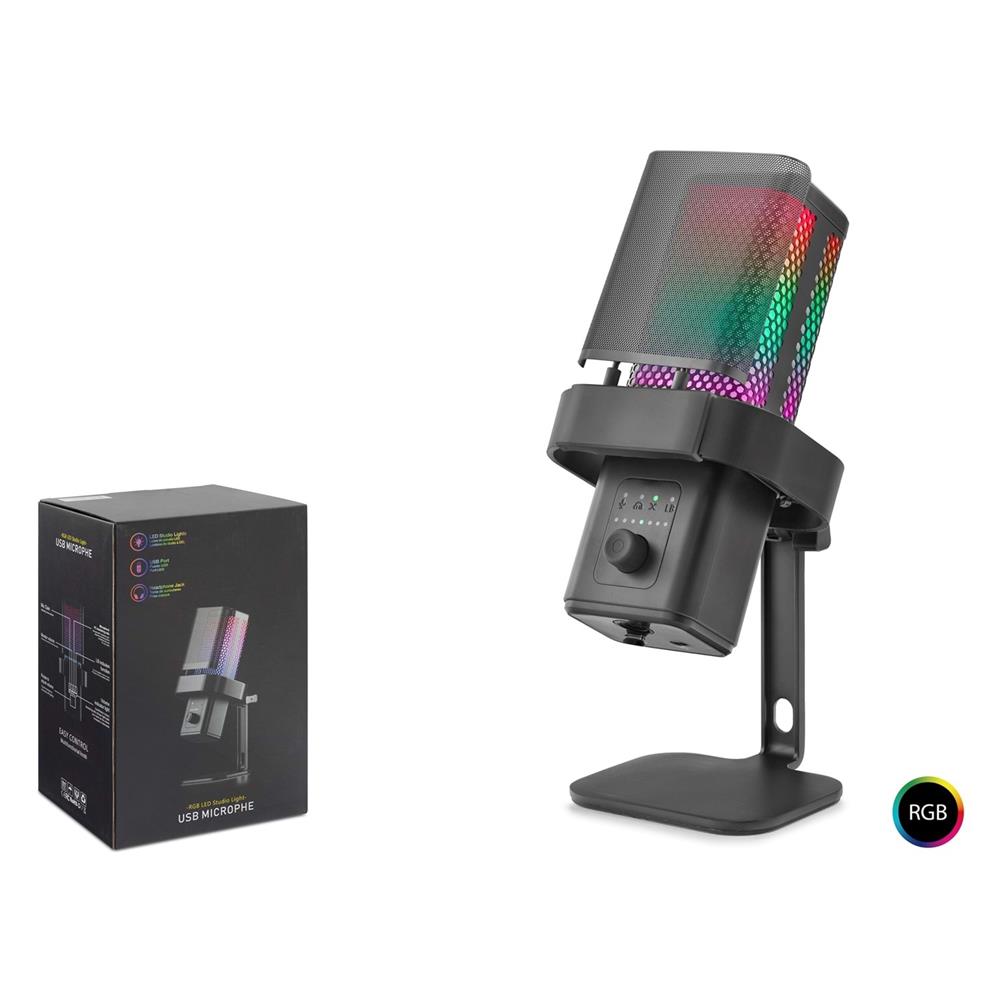HADRON M6B Gaming RGB Masaüstü Mikrofon Type-C 192kHz 24Bit Siyah