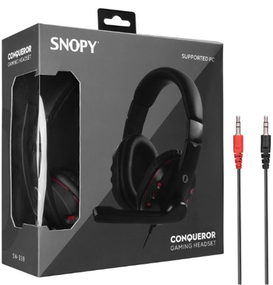 Snopy SN-338 Conqueror Siyah-kırmızı Gaming Oyuncu Mikrofonlu Kulaklık
