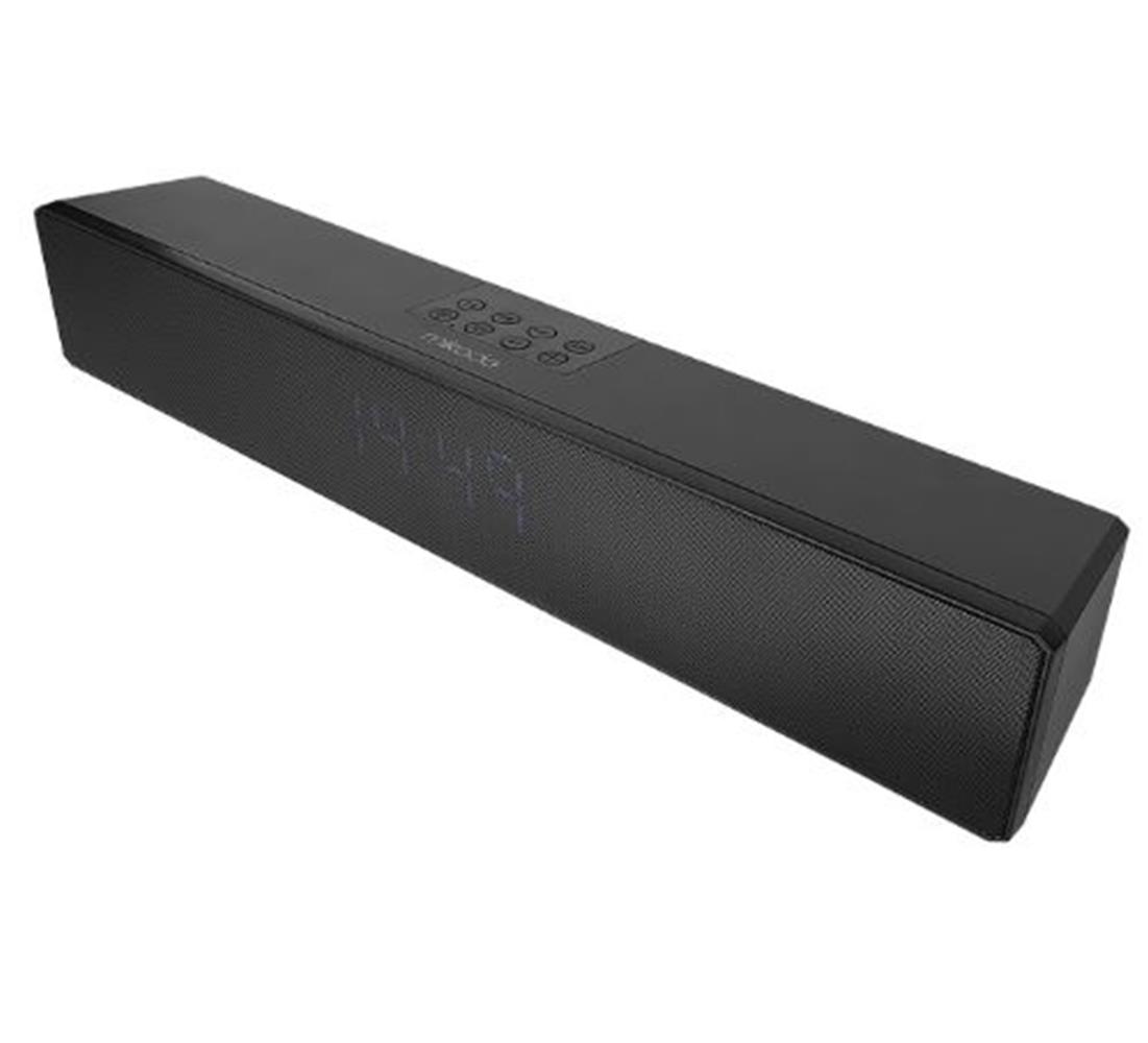 Mikado MD-SBT27 Siyah 10W 2400mAh BT,RGB,Alarm,Clock,TF Card Type-C,USB Soundbar Speaker