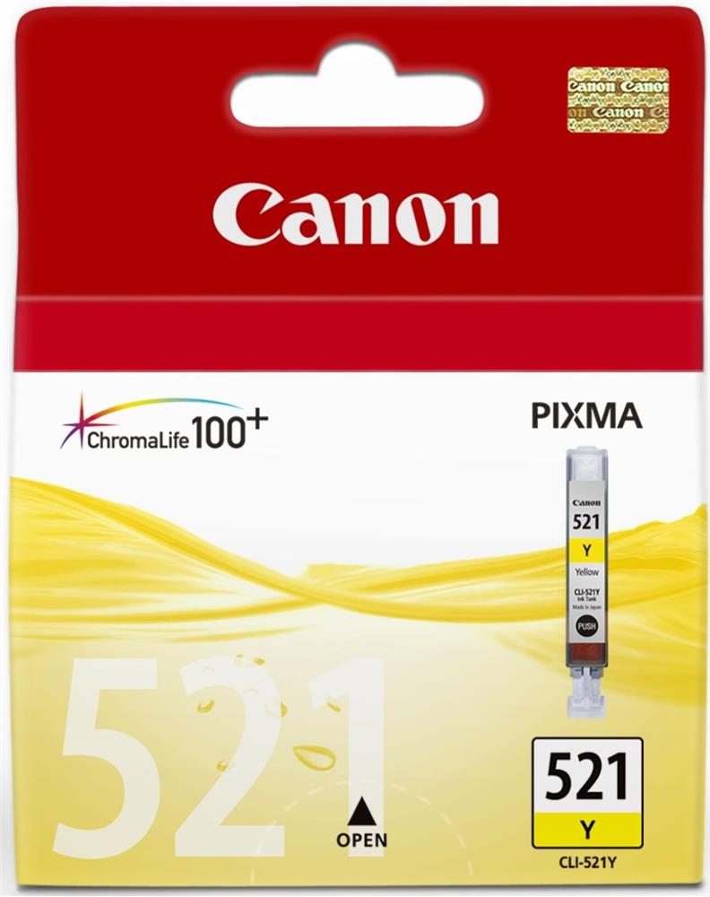 Canon CLI-521Y Yellow Sarı Mürekkep Kartuş MP260-540-550-560-620-630 MX860-870