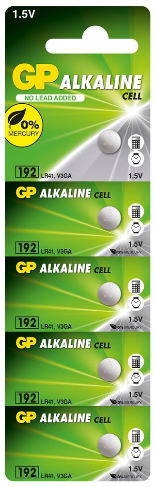 GP GP192-C5 LR41 Alkalin Düğme Pil 5'li Paket