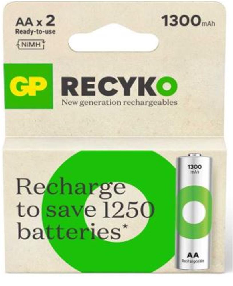 GP AA 1300 mAh Şarjlı Kalem Pil 2'li Paket GP130AAHCEMTR-2GB