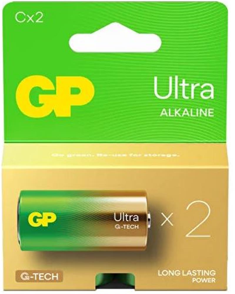 GP LR14 Orta Boy Ultra Alkalin Pil 2'li Paket GP14AU-U2 C Boy