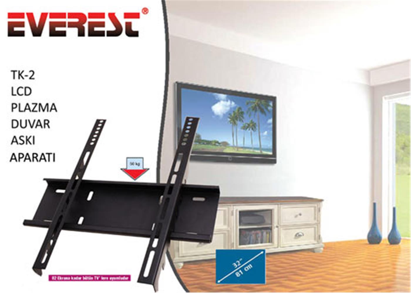 Everest TK-2 32" Sabit Lcd Askı  Aparatı