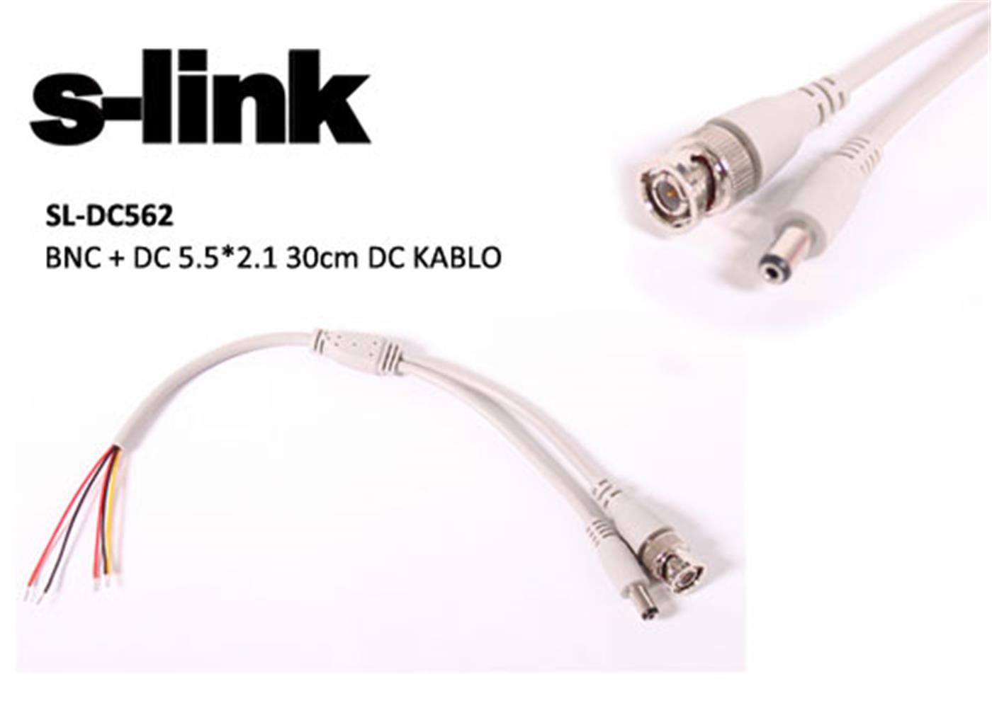 S-link SL-DC562 bnc+dc 5.5-2.1 0.30cm dc 10 paket 