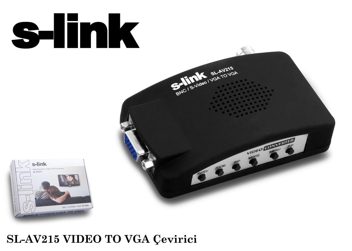 S-link sl-av215 Video Bnc To Vga Converter