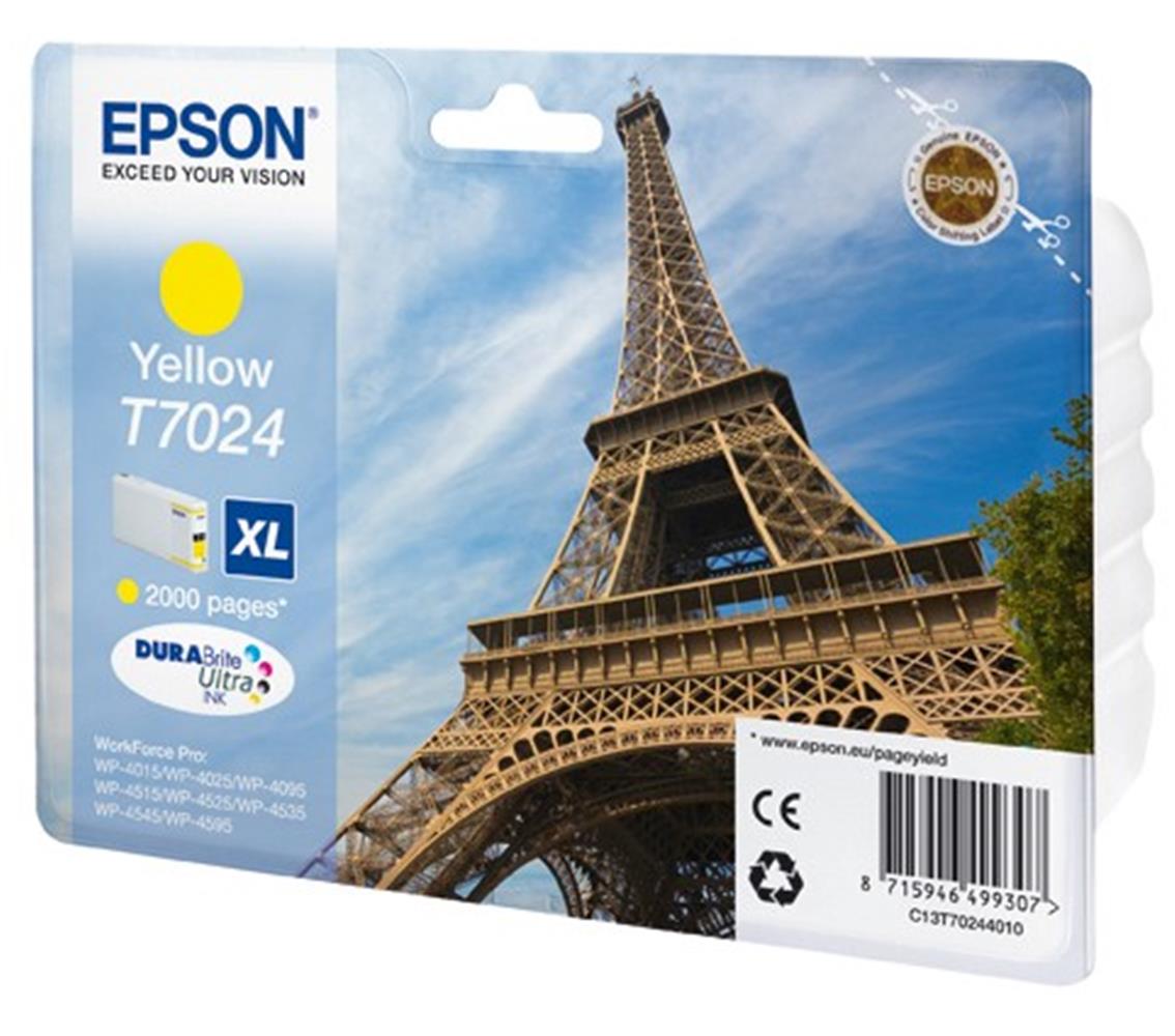 Epson T7024 Yellow Sarı 2.000 Sayfa Mürekkep Kartuş T70244010