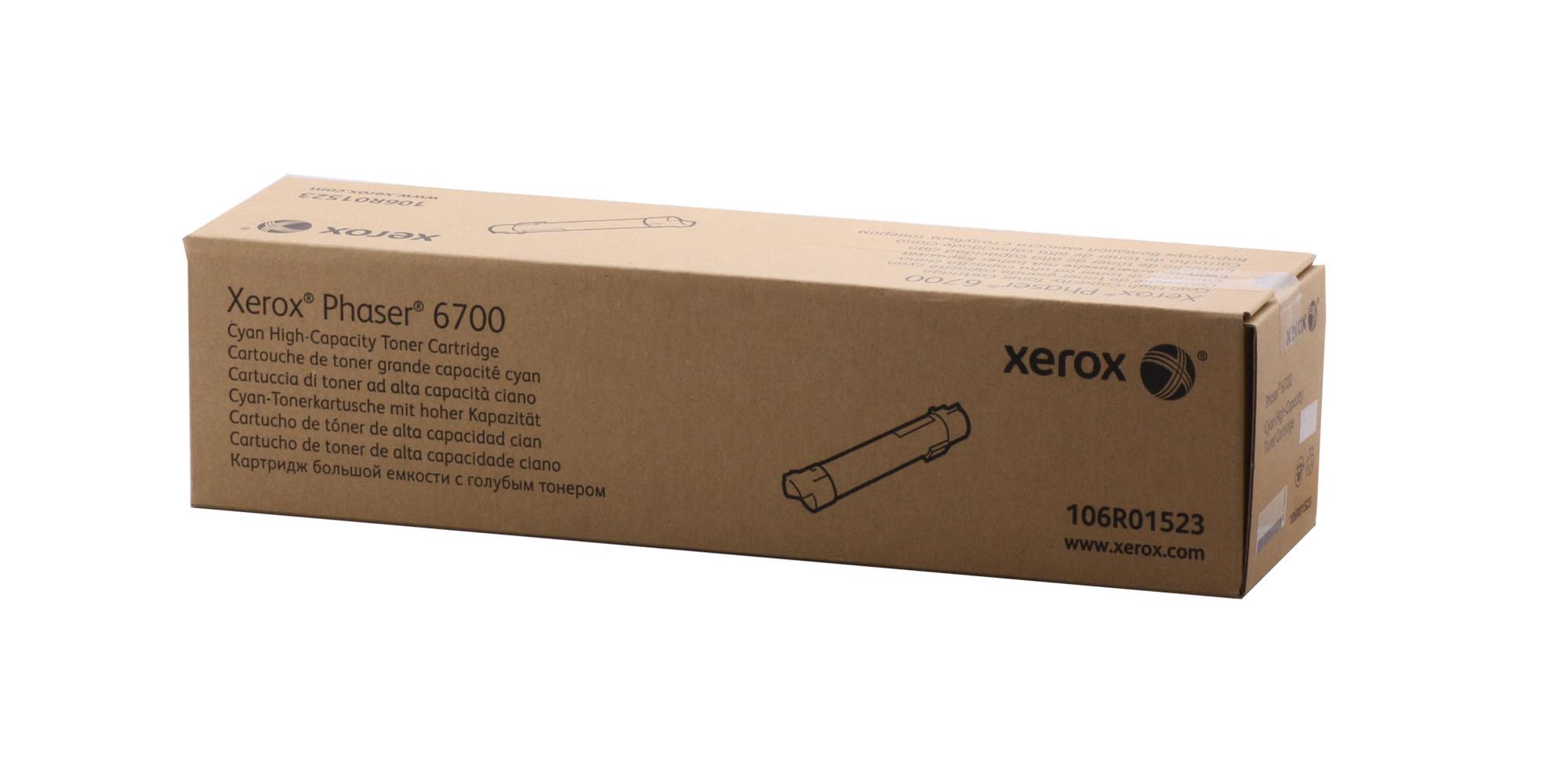 Xerox 106R01523 Phaser 6700 Yüksek Kapasite Cyan Mavi Toner 12.000 Sayfa