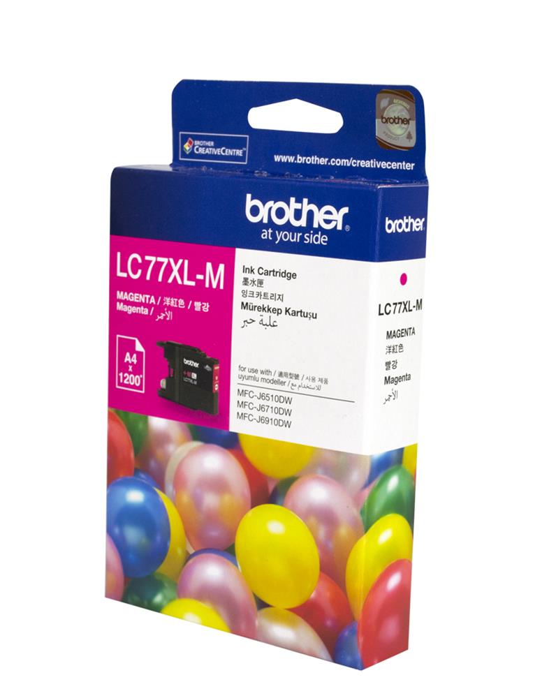 Brother LC-77XLM Magenta Kırmızı 1.200 Sayfa Kartuş MFC-6170-6510-6910 MFJ-J6710DW 