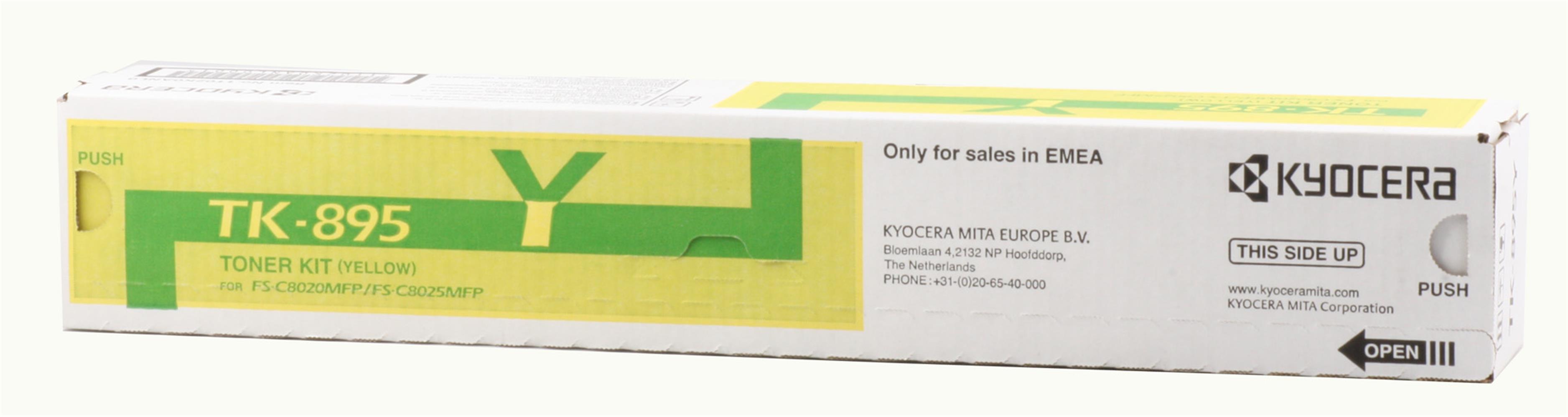 Kyocera TK-895Y Yellow Sarı Orjinal Fotokopi Toneri FS-C8020-8025-8520-8525 6.000 Sayfa