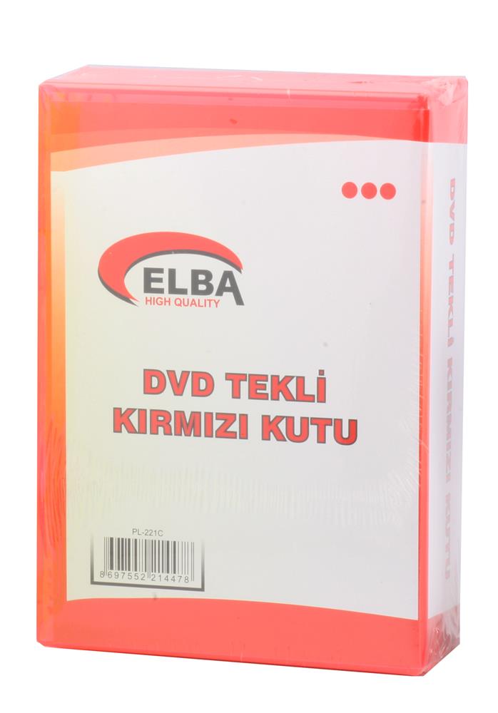 Elba PL-221C Tekli Kırmızı Renkli Standart Dvd Kutusu 