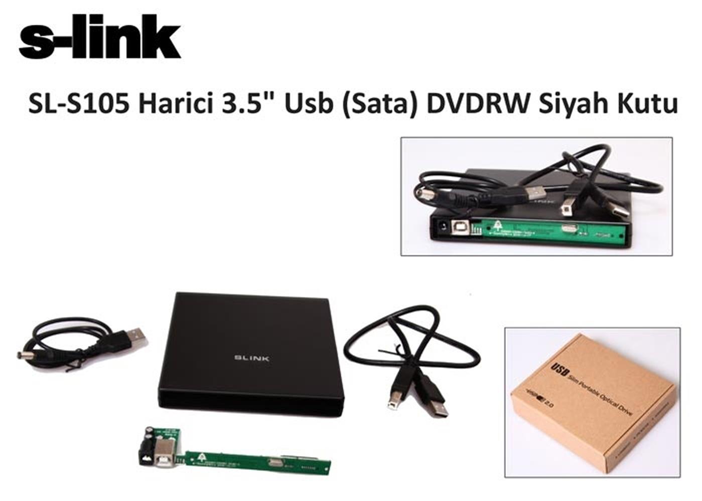 S-link SL-S105 Usb 2.0 Sata Notebook dvd-rw Kutusu