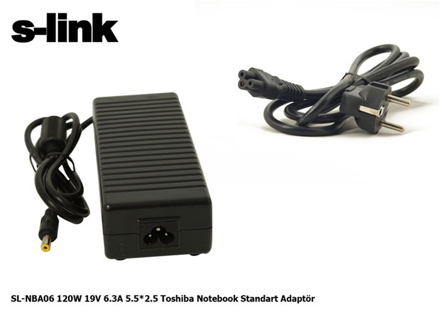 S-link SL-NBA06 120w 19v 6.3a 5.5-2.5 Notebook Adaptör