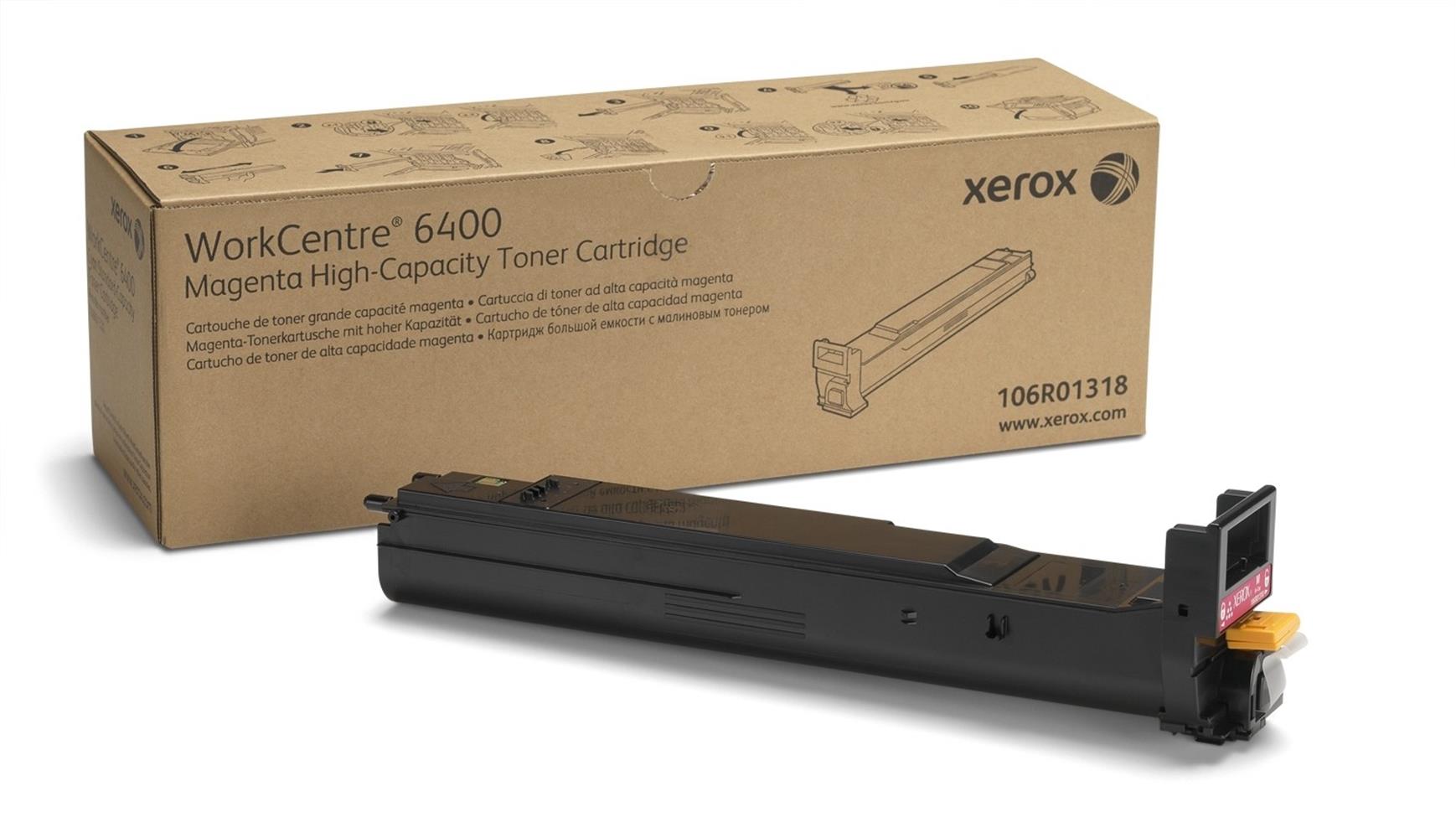 Xerox 106R01318 WorkCentre 6400 Yüksek Kapasite Magenta Kırmızı Toner 14.000 Sayfa 