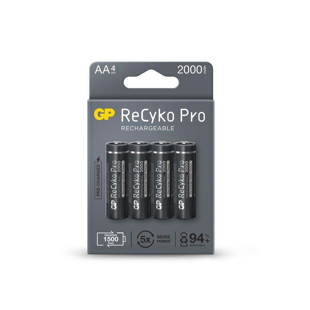 GP ReCyko Pro AA 2100 mAh Şarj Edilebilir Kalem Pil 4'lü Paket