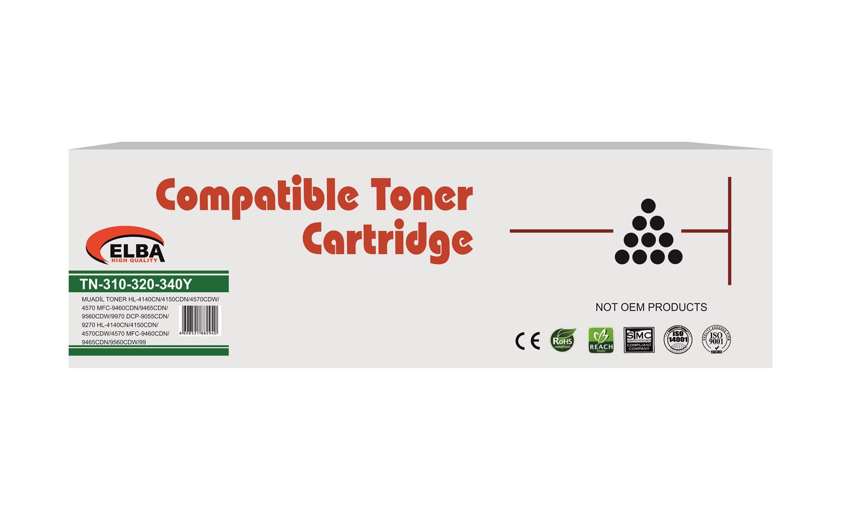 OfisPc Brother TN-340Y Muadil Sarı Toner TN-310Y-TN-320Y 4150-4570-9460-9560 