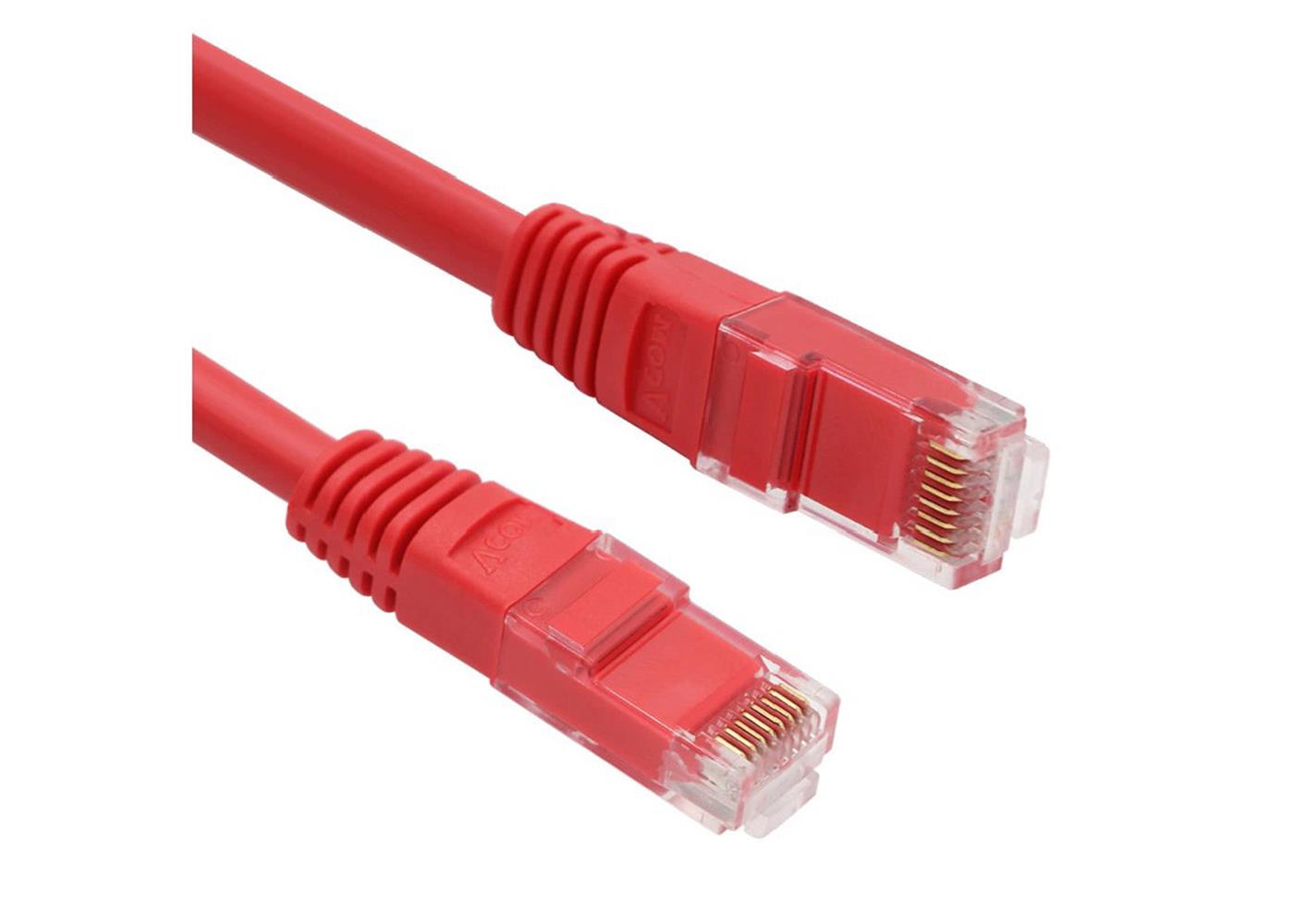 Vcom NP611B-R-10.0 Cat6 10.0MT Kırmızı Utp Patch Kablo