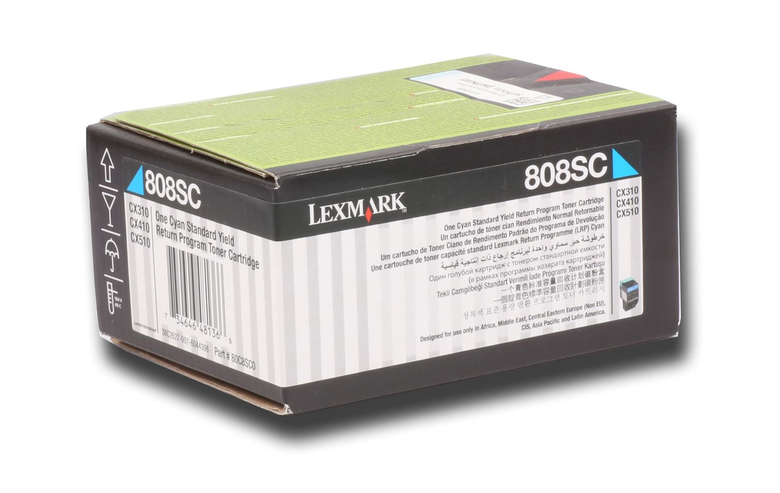 Lexmark 80C8SC0 2.000 Sayfa Cyan Mavi Toner CX310-410-510 808SC