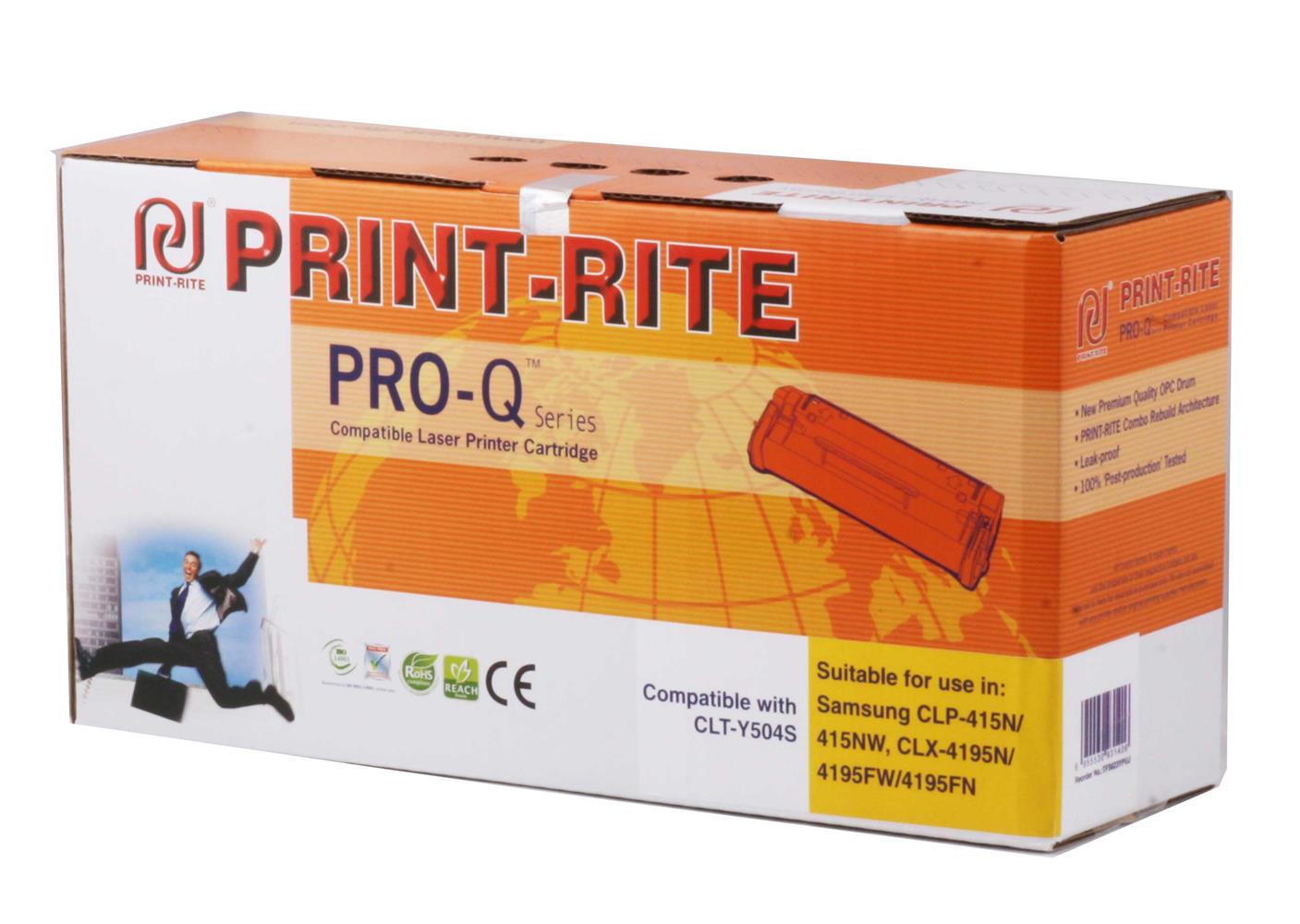 Print-Rite Samsung Y504 Yellow Sarı Muadil Toner 2.500 Sayfa  SL-C1810W SL-C1860FW  