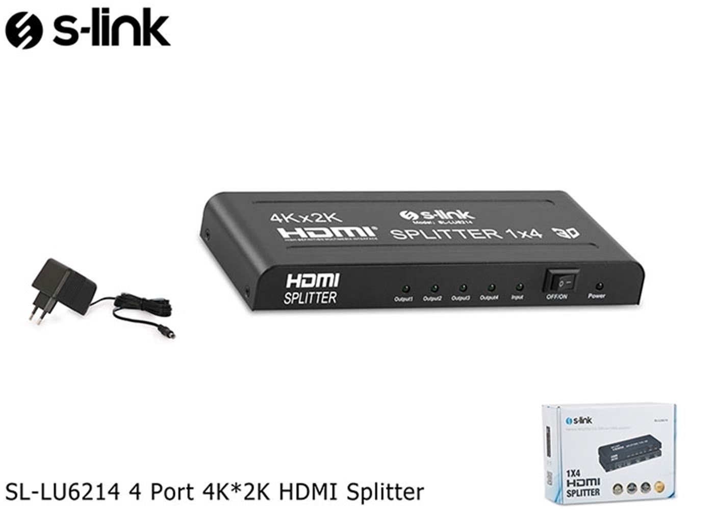 S-link SL-LU6214 1pc-4mn 4k-2k Hdmı Çoklayıcı