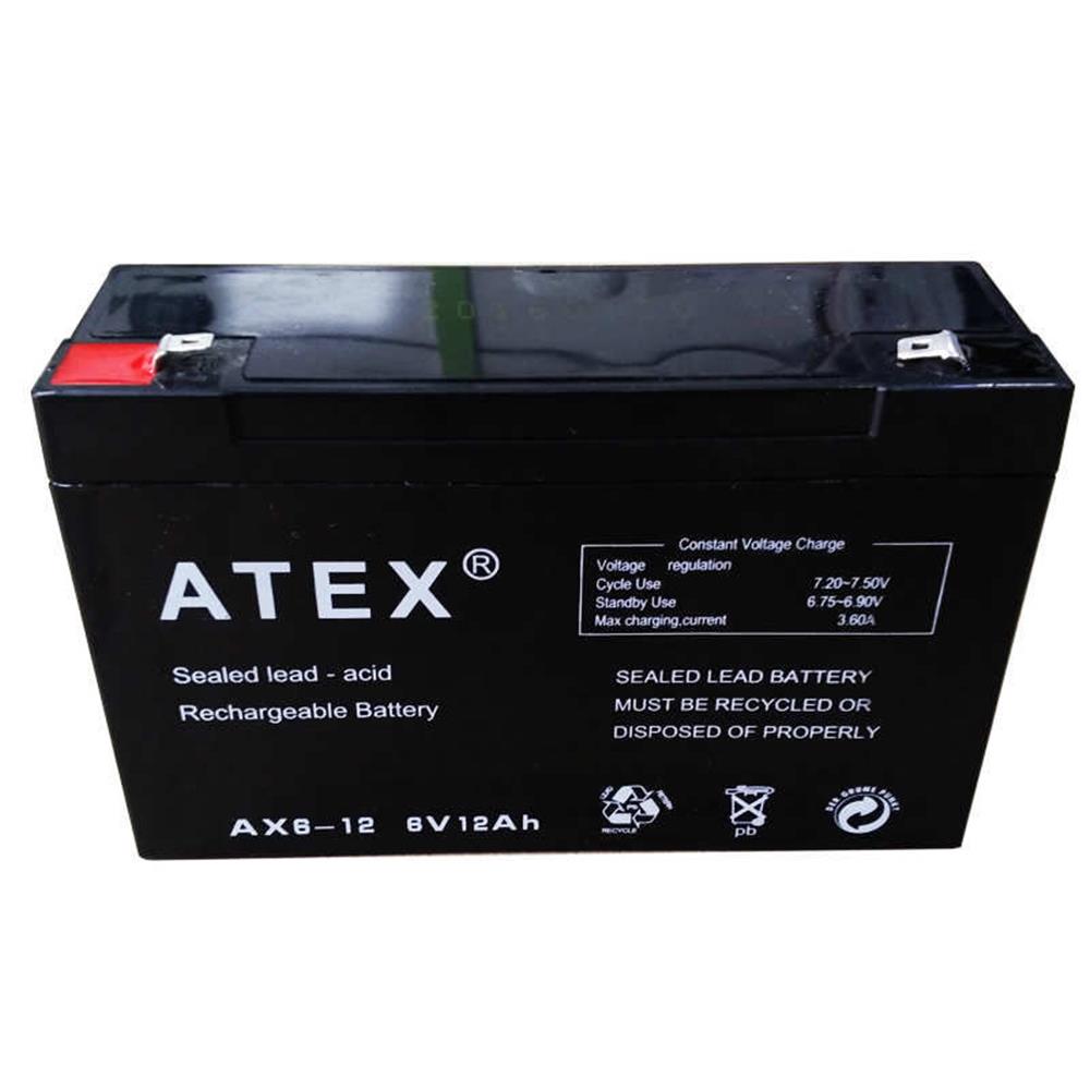 Atex AX-6V 12AH Bakımsız Kuru Akü 