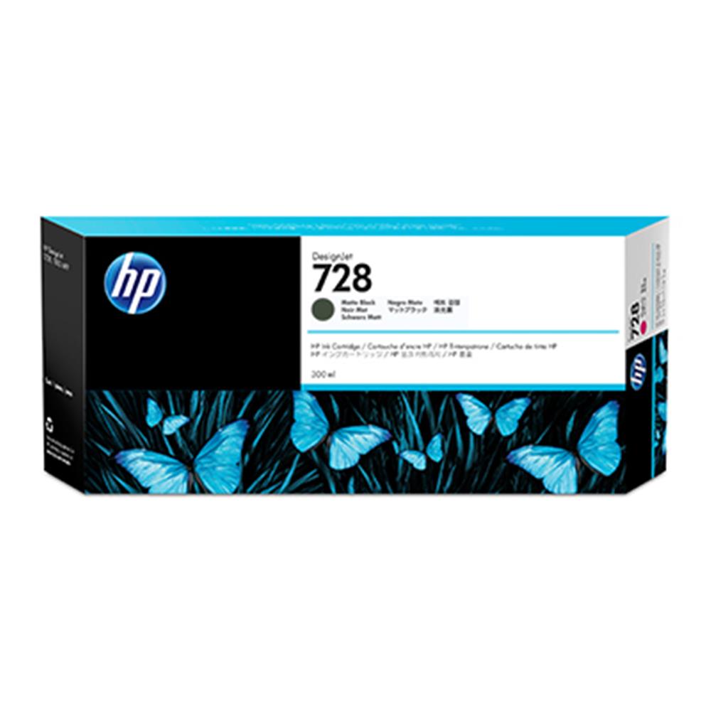 HP 728 Matte Black Mat Siyah 300ML Plotter Kartuşu F9J68A