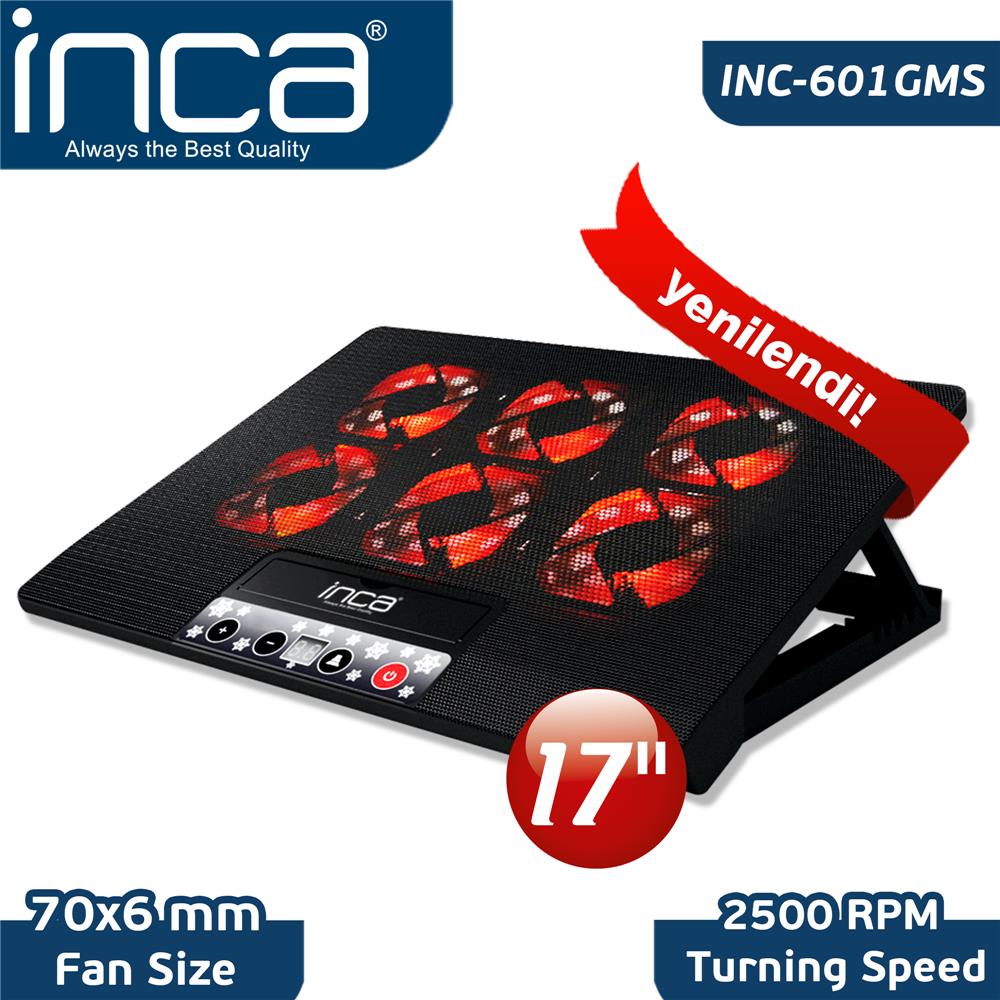 İnca İnc-601Gms 7"-17" 6 Fanlı 2Xusb 6 Kademeli Notebook Fanı