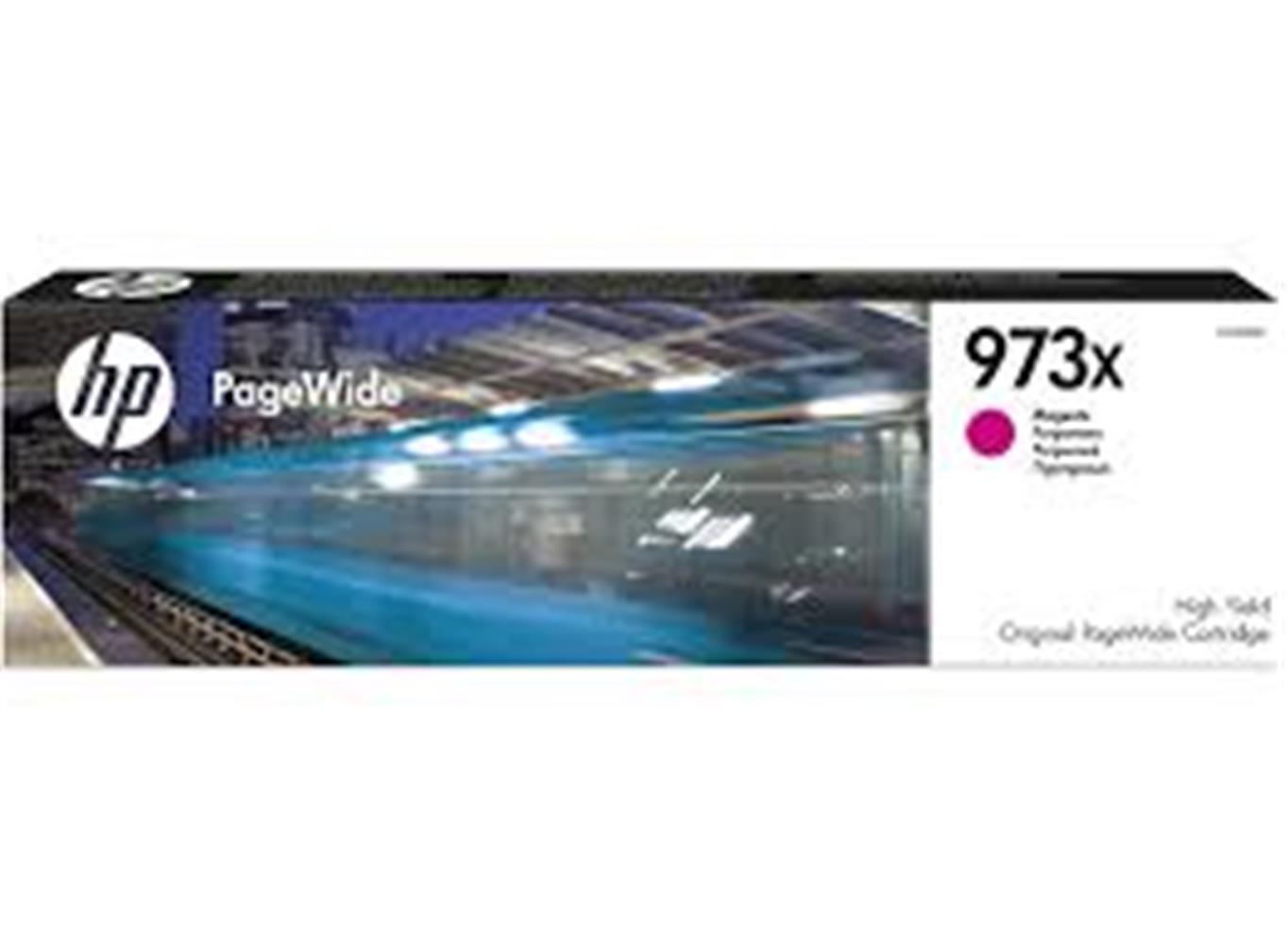 HP 973X Magenta Kırmızı Yüksek Kapasite Pagewide Kartuş F6T82AE