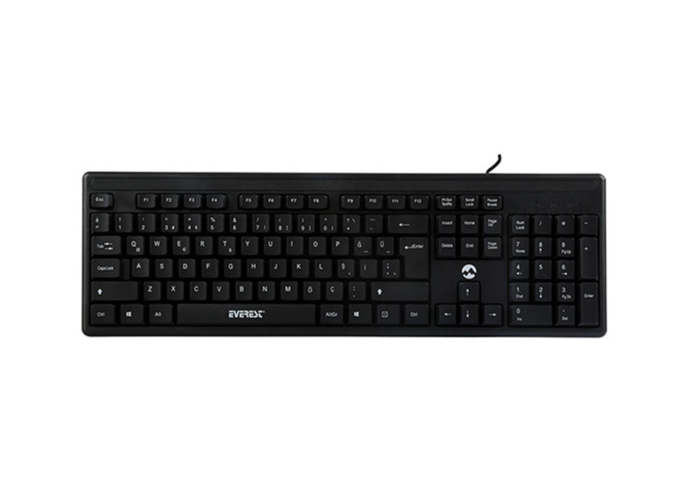 Everest KB-1002 Siyah USB Q Standart Klavye 