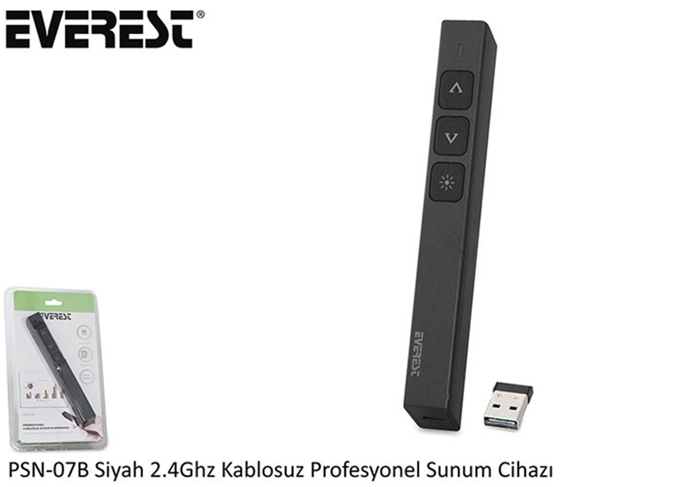 Everest PSN-07B Siyah 2.4Ghz Kablosuz Profesyonel 